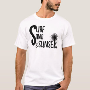 T-Shirt Plages Coucher de Soleil Surf Vibes