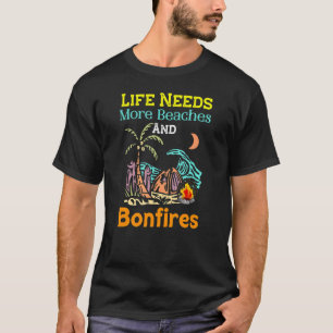 T-shirt Plages De Camping Et Bonfires Nature Lover Campfir