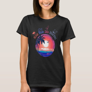 T-shirt Plages De La Mer Bleue Hola Dans Tress De Coucher 