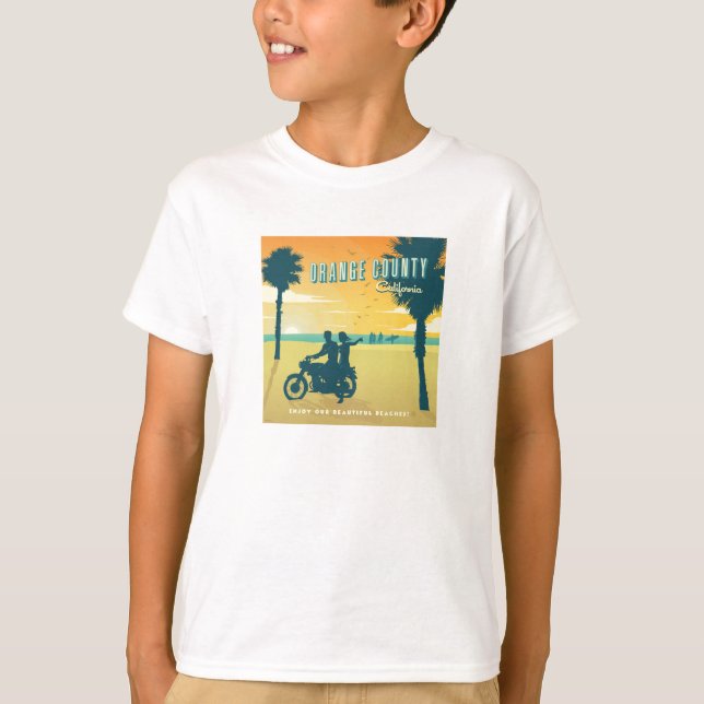 T-shirt Plages du comté d'Orange, Californie (Devant)