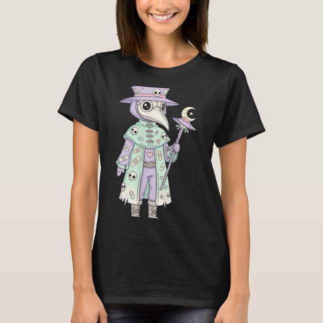 T-shirt Plague Doctor Gothic Pastel Cute Moth Face Mask Oc (Devant)