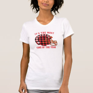 T-shirt Plaid Christmas Football Girami Tee, Custom