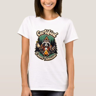 T-shirt Plaid Raccoon S’more Expert – Campfire Night