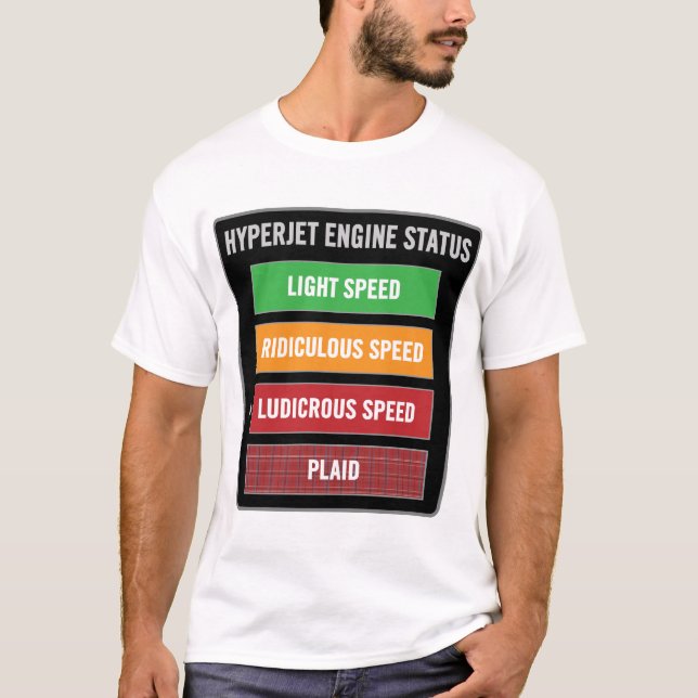 T-shirt plaid risible de vitesse de statut de moteur de (Devant)