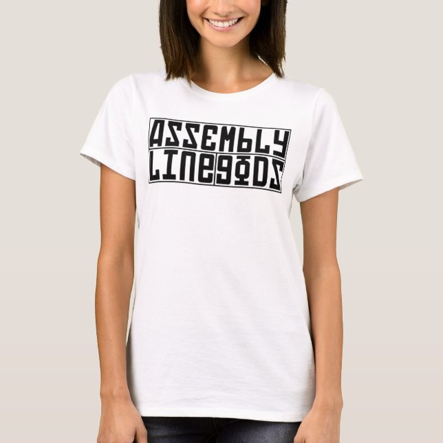 T-shirt Plaine de logo de dames - noir (Devant)