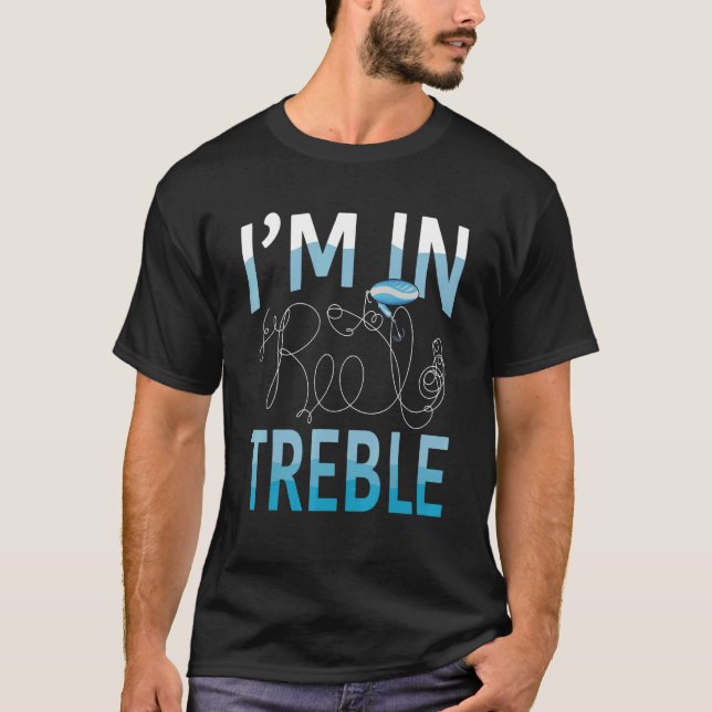 T-shirt Plaisanterie de pêche Je suis dans la bobine Trebl (Devant)