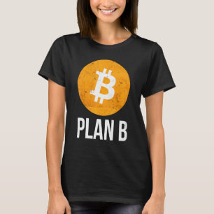 T-shirt Plan Bitcoin B Vintage Distorsion Rétro Btc Crypto