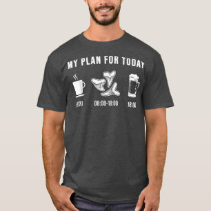 T-shirt Plan de collecte des dents de requin pour aujourd'