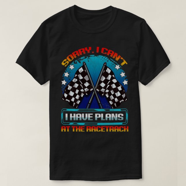 T-shirt Plan de course de piste à la course de piste (Design devant)