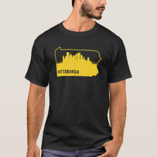 T-shirt Plan de l'État de la Pennsylvanie cool Pittsburgh