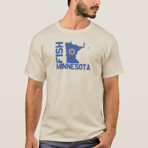 T-shirt Plan de l'État du Minnesota de Poisson