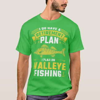 T-shirt Plan de retraite du lac Érié Walleye Fishing