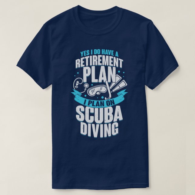 T-shirt Plan de retraite Plongée plongée plongée cadeau (Design devant)