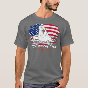 T-shirt Plan de retraite Snow Ski Winter Snowmobile For Me