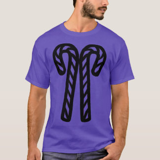 T-shirt Plan des deux Sucres de canne de Noël