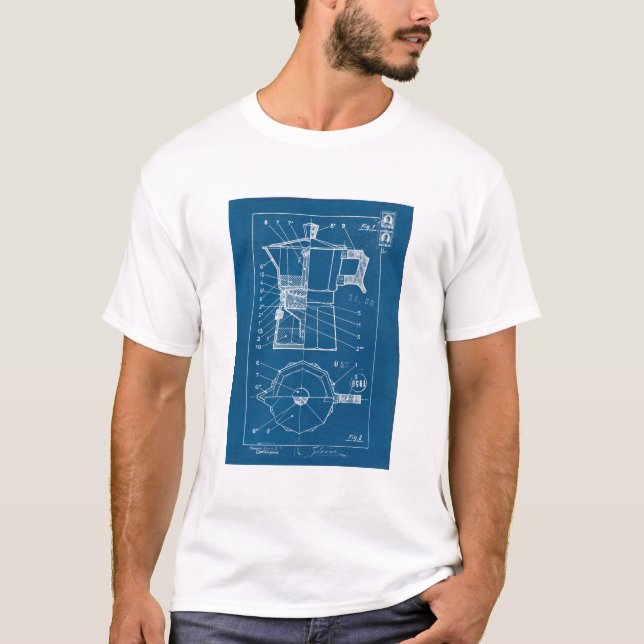 T-shirt plan directeur de cafetiere moka bialetti (Devant)