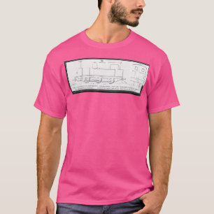 T-shirt Plan directeur d'une locomotive à vapeur