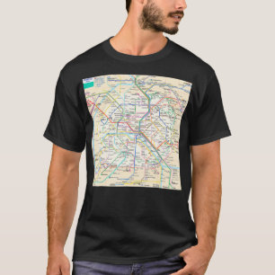 T-shirt Plan du métro de Paris France