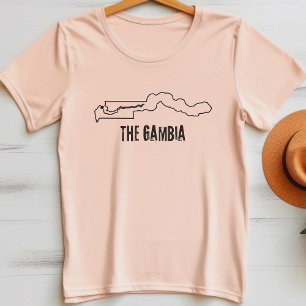 T-shirt Plan du pays de Gambie Forme hiérarchique