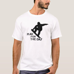 T-shirt Plan Pour Le Jour Snowboard Funny Snowboard Homme