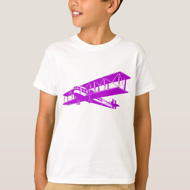 T-shirt Plan vintage - Violet (Devant)