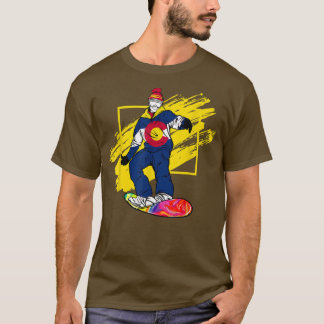 T-shirt Planche à neige de la drapeau du Colorado