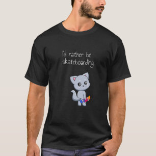 T-shirt Planche à roulettes Chat de skateboard Aller faire