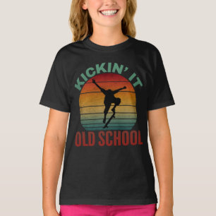 T-shirt Planche à roulettes de skateboard Old School Kicki