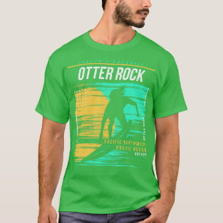 T-shirt Planche de surf rétro Otter Rock Oregon Vintage Su
