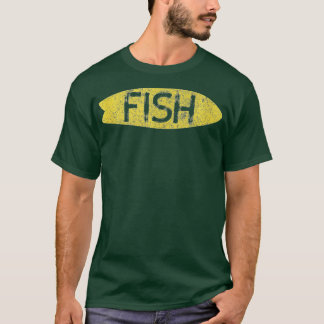 T-shirt Planche de surf Vintage Retro style poisson