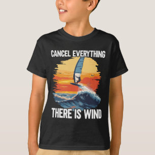 T-shirt Planche de windfoiling Il y a du vent Voile de sur
