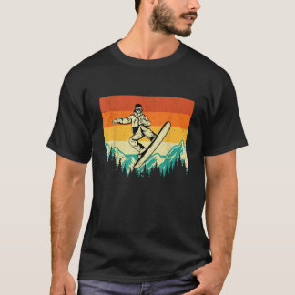 T-shirt Planches à neige Rétro Vintage Planchiste Sports d