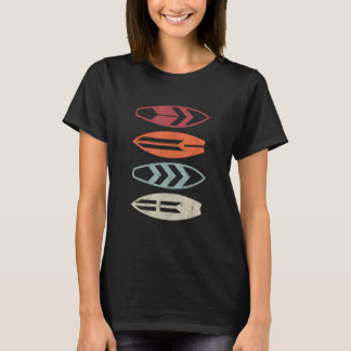T-shirt Planchiste Rétro Planches de Surf Vintage Surfeur