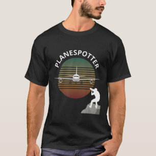 T-shirt Planespotter Pilote Aéronef Surveiller la compagni