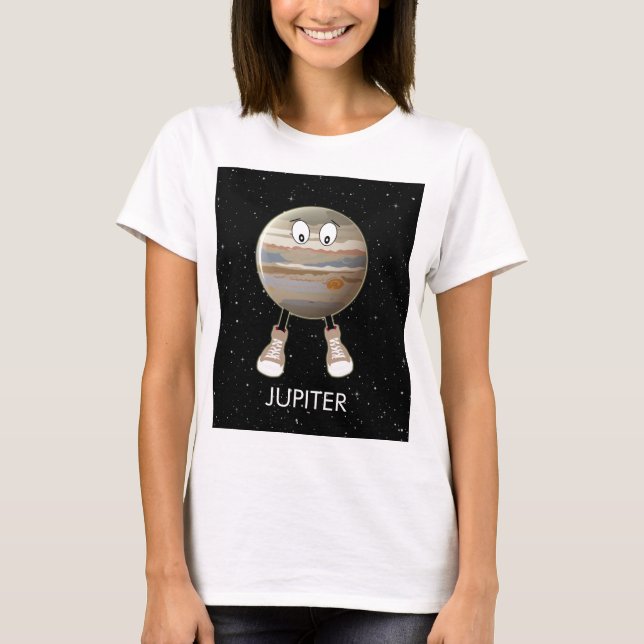 T-shirt Planète Jupiter & Étoiles (Devant)