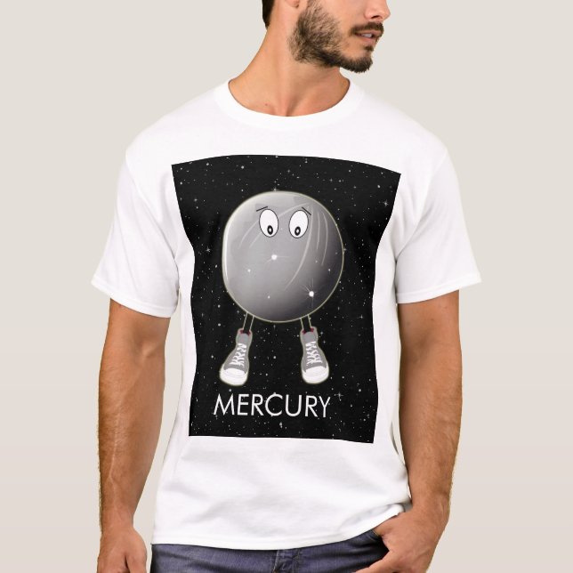 T-shirt Planète Mercure & Etoiles (Devant)