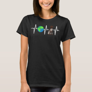 T-shirt Planète Terre Allemande Pointeur à cheveux courts