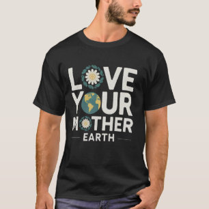 T-shirt Planète Terre Mère Éco-Amical Écologique