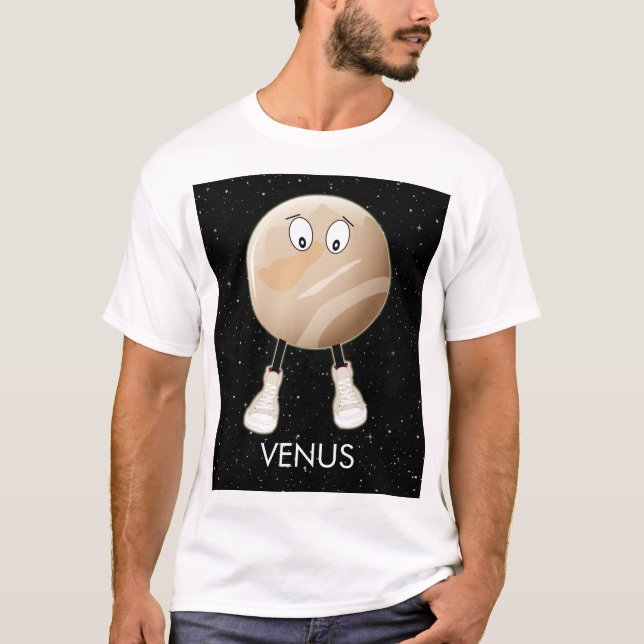T-shirt Planète Vénus & Étoiles (Devant)