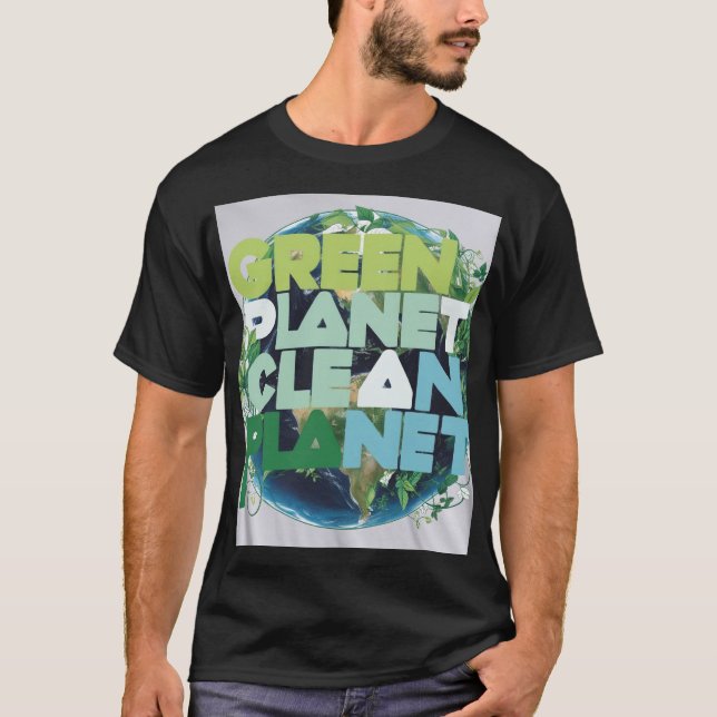 T-shirt Planète verte Planète propre (Devant)