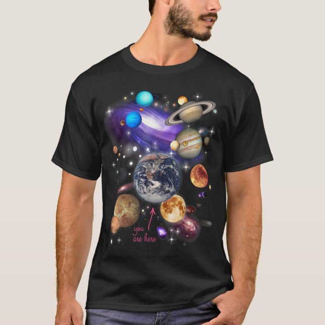 T-shirt Planètes du système solaire (Devant)
