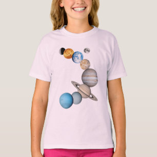 T-shirt Planètes du système solaire (Couleur modifiable)
