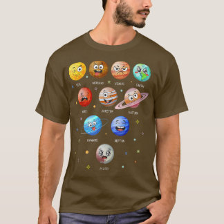 T-shirt Planètes du système solaire Sun Space Funny Scienc