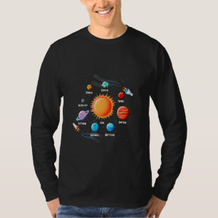 T-shirt Planètes En Système Solaire Science Les Garçons De