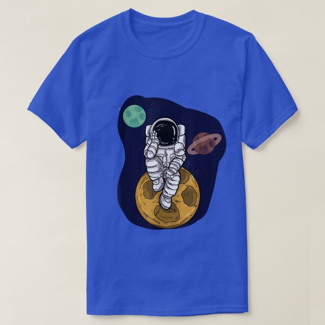T-shirt planètes spatiales astronautes (Design devant)
