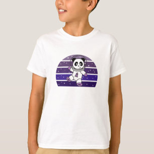 T-shirt Planètes spatiales Panda Galaxy Astronaut Saturne