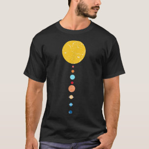T-shirt Planètes système solaire Vénus Terre Mars Jupiter
