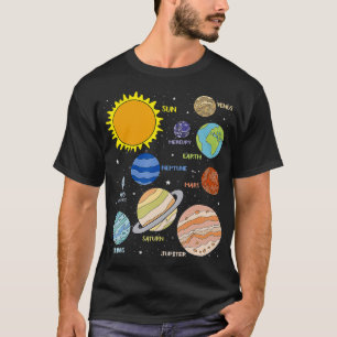 T-shirt Planètes Universe Astronomie Science Système Solai