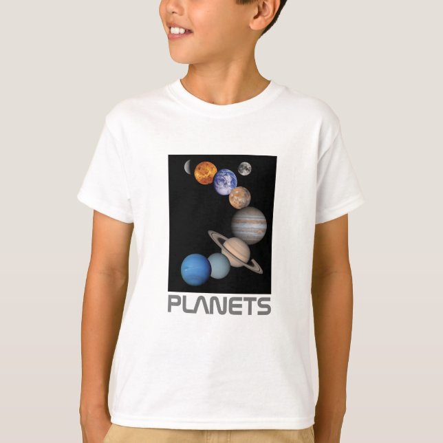 T-shirt Planets du système solaire (Devant)