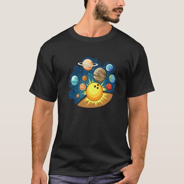 T-shirt Planets Skittles Bowling for Bowler (Devant)